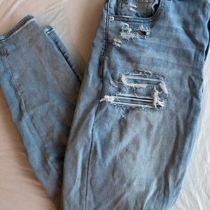 High Waisted American Eagle Distressed Skinny Jean